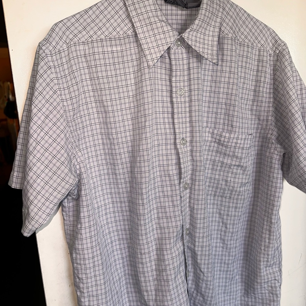Hier Archy Plaid Casual Button Down Shirt Size Large